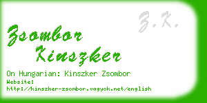 zsombor kinszker business card